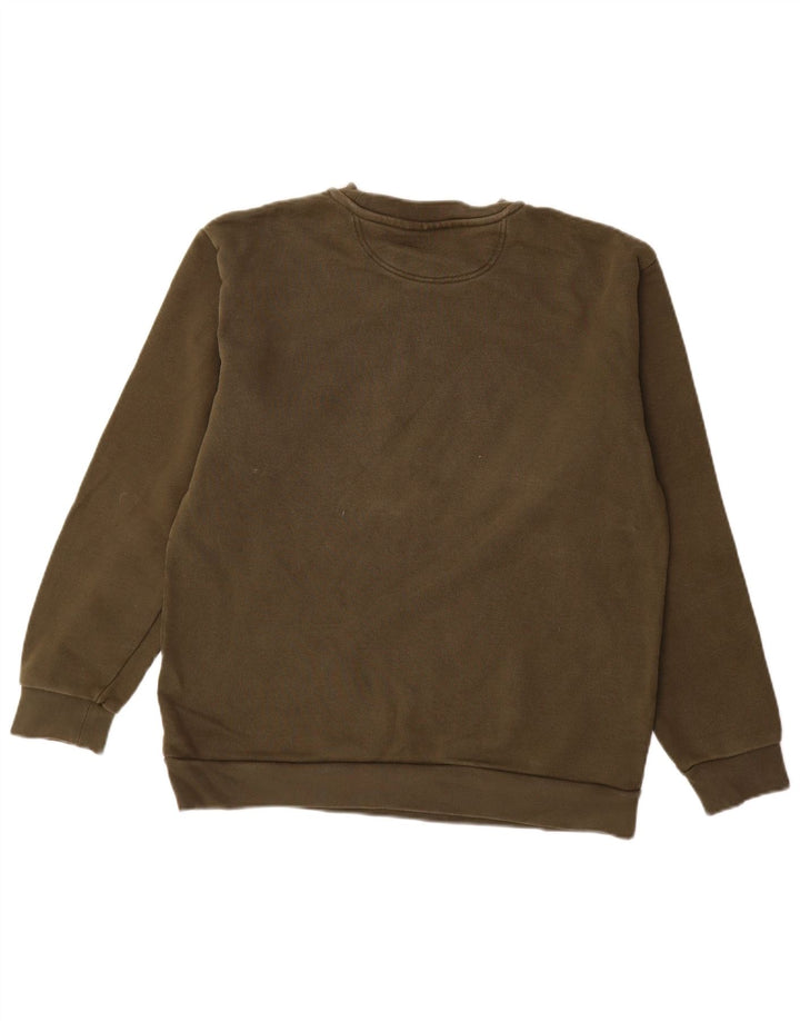 Ανδρικό γραφικό φούτερ ADIDAS Jumper Medium Khaki Βαμβακερό