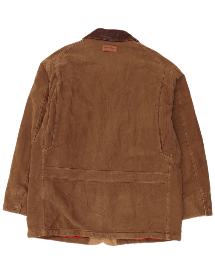 Ανδρικό Suede Jacket Marlboro Classics UK 40 Large Brown Δερμάτινο