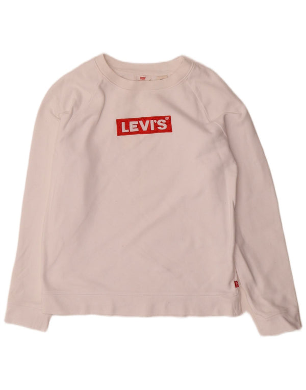 Γυναικείο γραφικό υπερμεγέθη φούτερ Levi's Jumper UK 6 XS Λευκό
