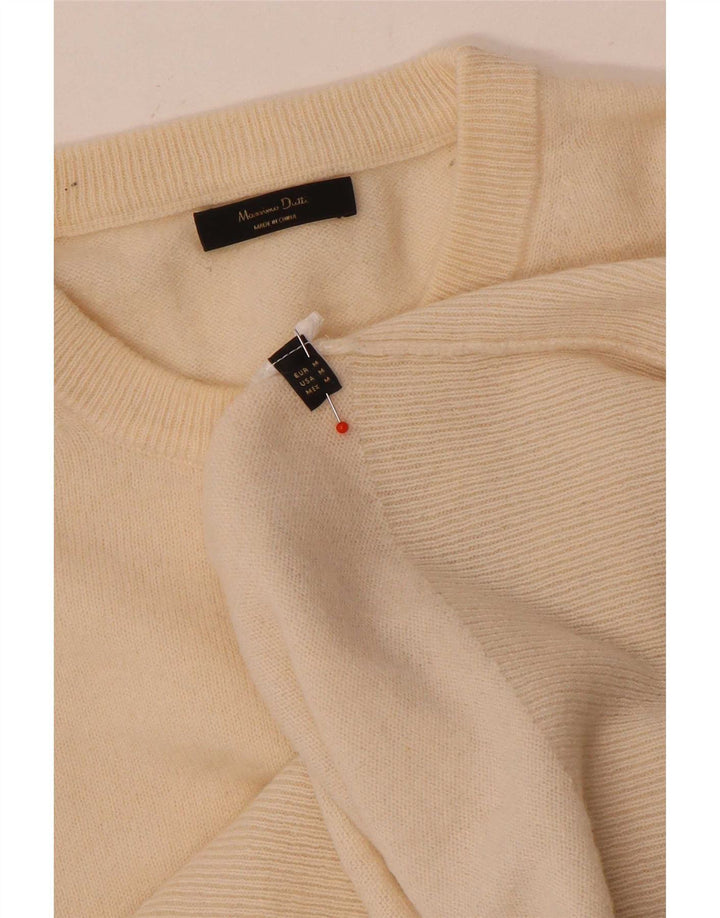 Massimo Dutti Γυναικείο πουλόβερ με λαιμόκοψη UK 14 Medium Beige