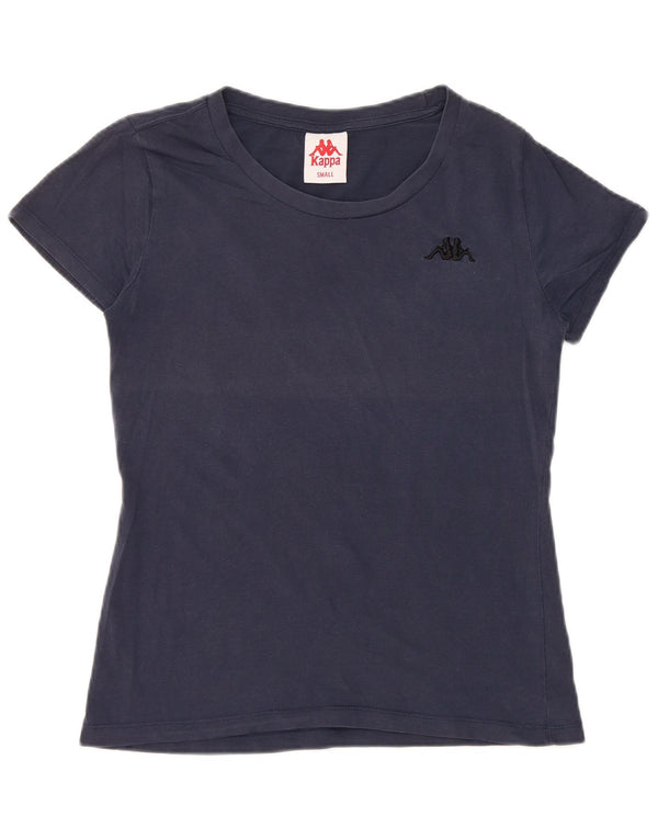 Kappa Γυναικείο T-Shirt Top UK 10 Small Navy Blue Cotton