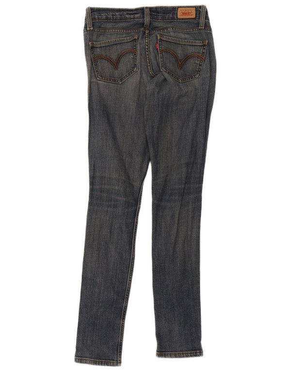 Levi's Womens 524 Too Superlow Distressed Skinny Jeans US 0 XS W30 L30 Blue
