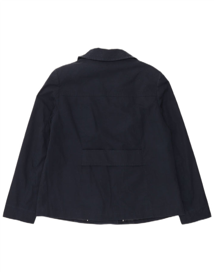 Marks & Spencer Γυναικείο παλτό μπιζελιού UK 10 Small Navy Blue Cotton