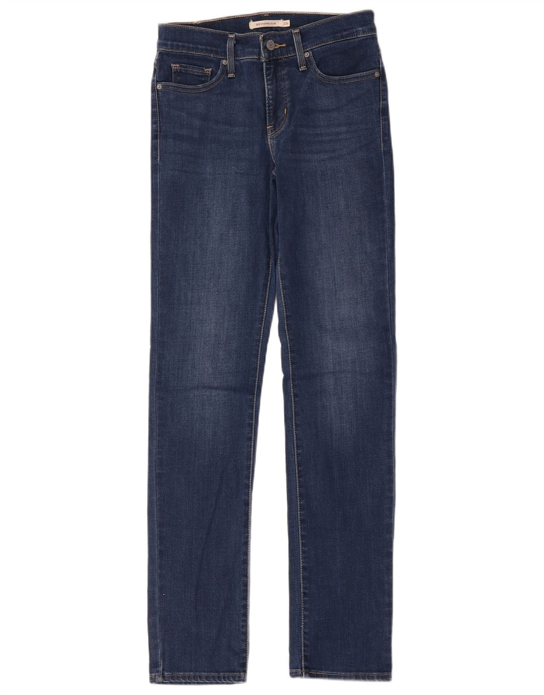 Levi's Womens 312 Shaping Slim Jeans W26 L32 Blue Cotton