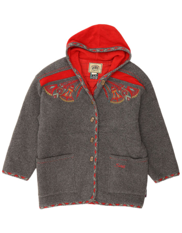Silvy γυναικείο παλτό με κουκούλα Fleece Windbreaker UK 10 Small Grey