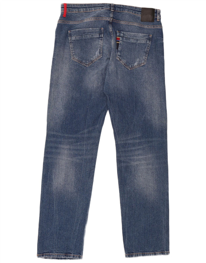 Ανδρικό τζιν Desigual Distressed Straight W36 L32 Μπλε βαμβακερό