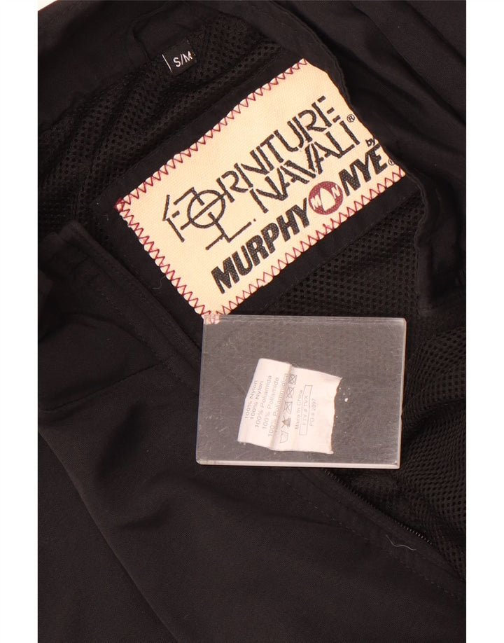 Murphy & Nye Ανδρικό γραφικό μπουφάν βροχής UK 36 Small Black Colorblock Nylon