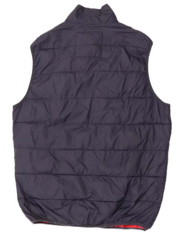 Jack & Jones Ανδρικό padded Gilet UK 42 XL Navy Blue Nylon