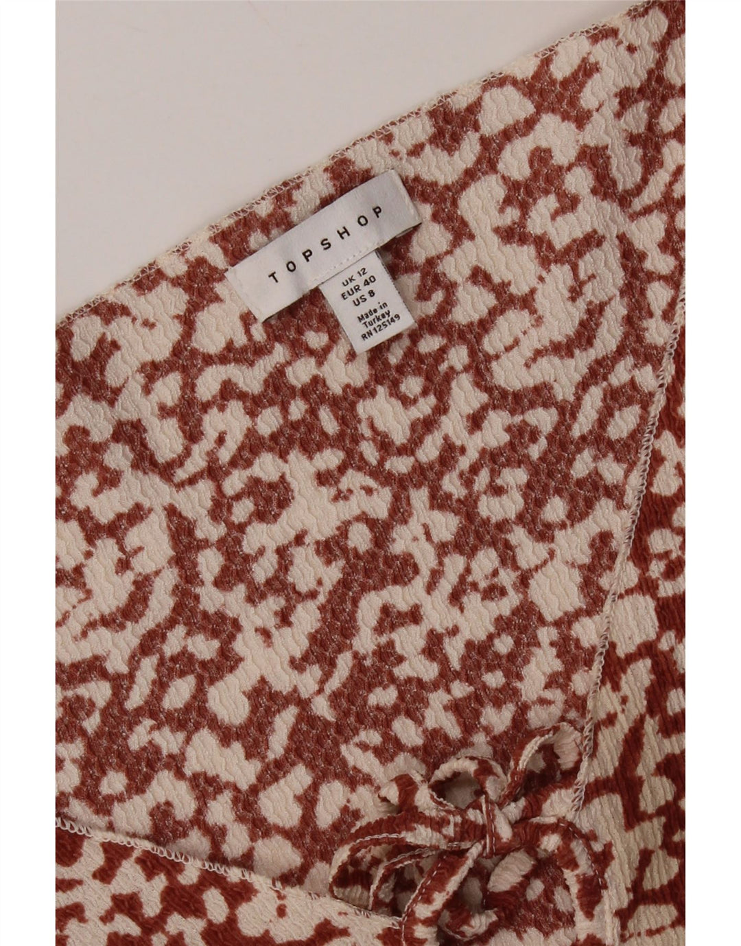 Topshop Γυναικείο Abstract Pattern Φόρεμα A-Line UK 12 Medium Maroon