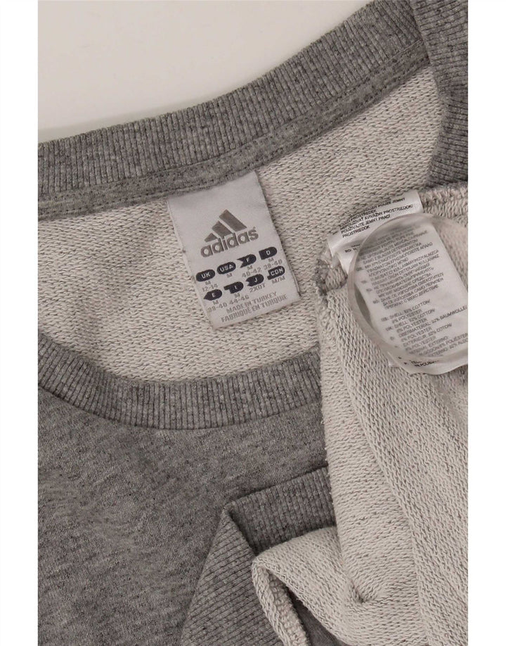 Adidas Γυναικείο Φούτερ Jumper UK 12/14 Μεσαίο γκρι βαμβακερό