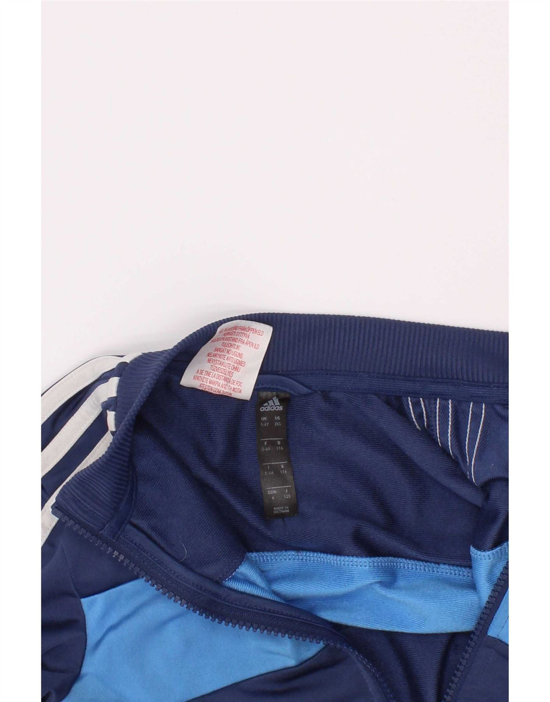 Κορυφαία φόρμα Adidas Boys σακάκι 5-6 ετών Navy Blue Colorblock Polyester