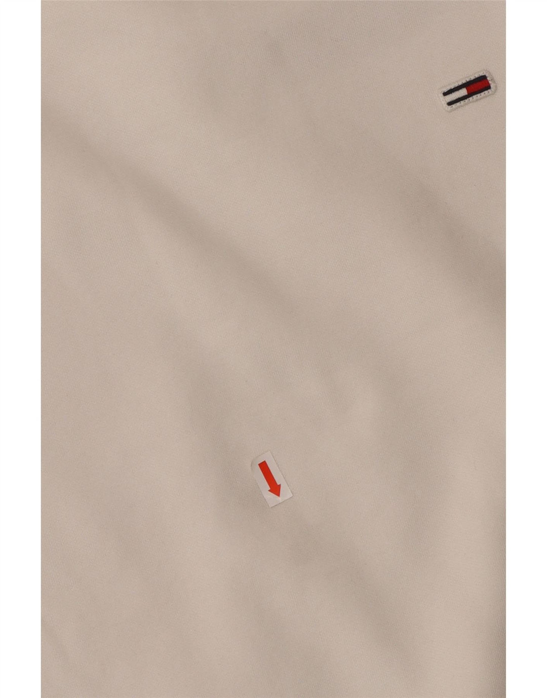 TOMMY HILFIGER Γυναικείο φούτερ μεγάλου μεγέθους Jumper UK 6 XS Λευκό βαμβακερό