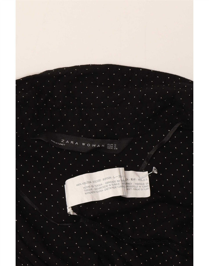 Zara Γυναικείο πουκάμισο UK 10 Μικρή Βισκόζη με μαύρες στίγματα