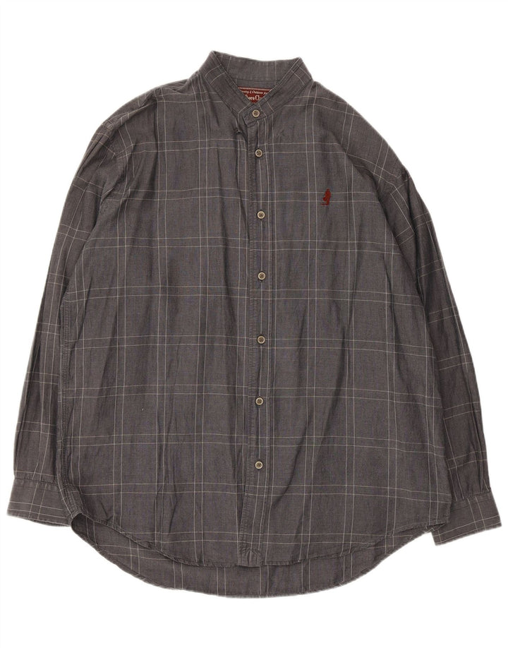 Ανδρικό πουκάμισο Marlboro Classics μεγάλο γκρι βαμβακερό