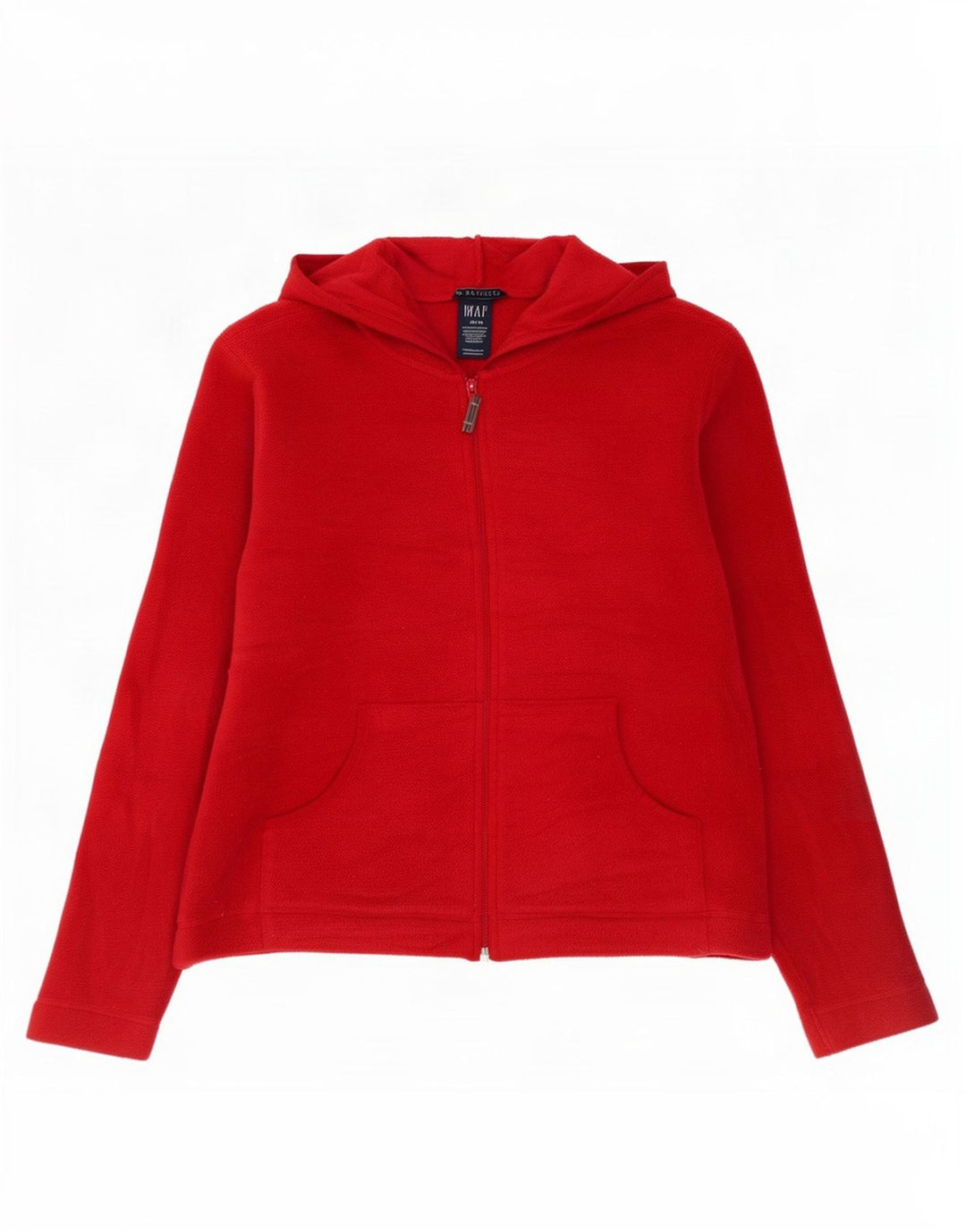 Gap Γυναικείο Stretch Hooded Fleece Jacket UK 14 Medium Red Polyester