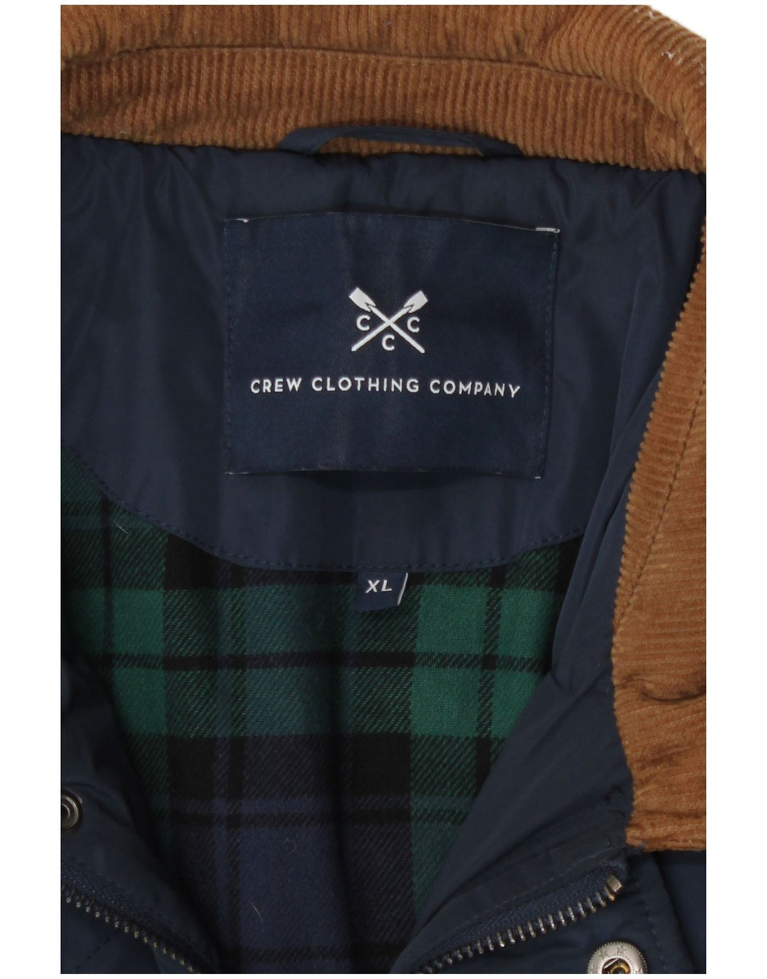 Ανδρικό καπιτονέ μπουφάν Crew Clothing UK 42 XL Navy Blue Polyester