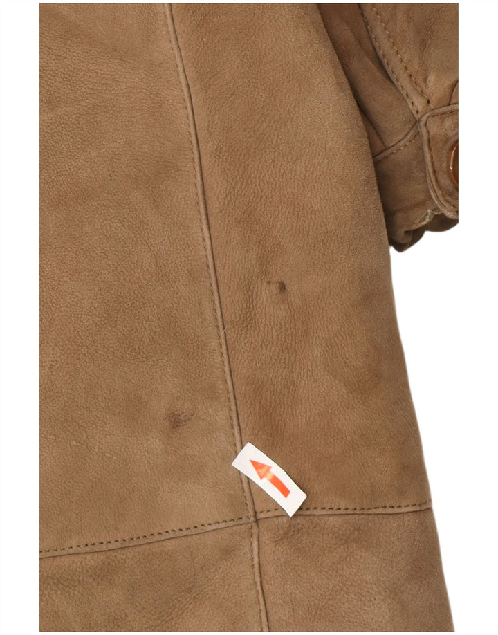 Vintage Γυναικείο Oversized Παλτό Shearling UK 10 Small Brown