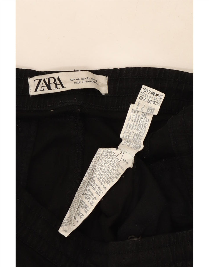 ZARA Ανδρικό παντελόνι Joggers Cargo EU 40 Medium W31 L27 Μαύρο βαμβακερό
