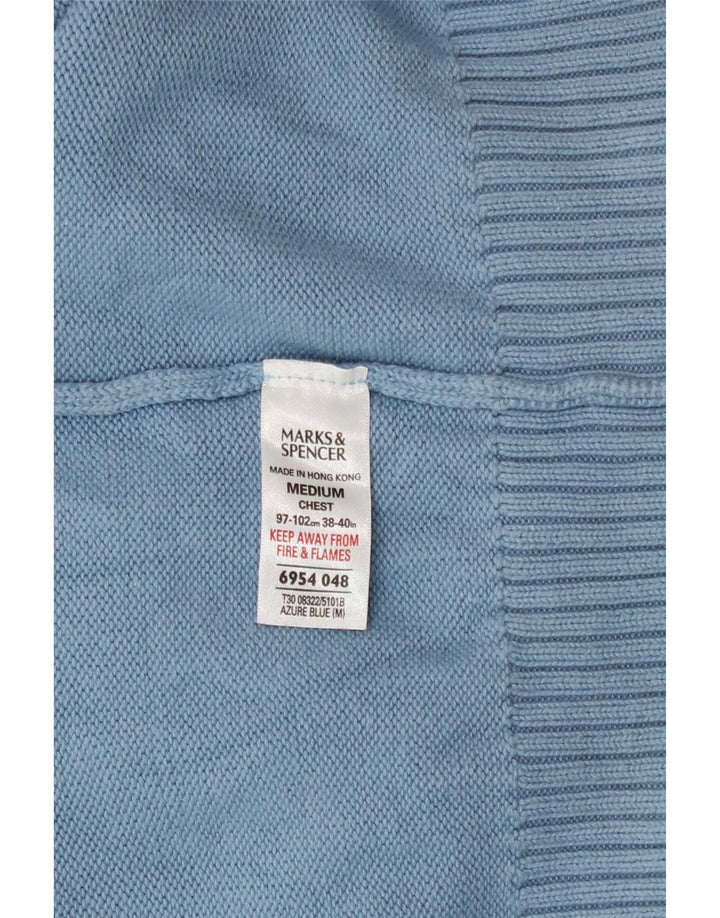 Ανδρικό πουλόβερ Marks & Spencer Blue Harbor με λαιμόκοψη με λαιμόκοψη από μεσαίο βαμβάκι