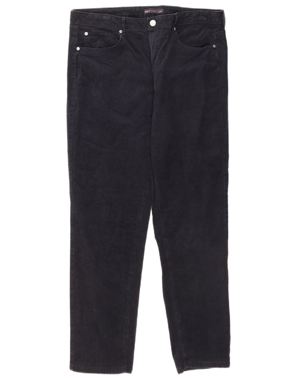 Marks & Spencer γυναικείο κωνικό κοτλέ παντελόνι UK 18 XL W36 L29 Navy Blue