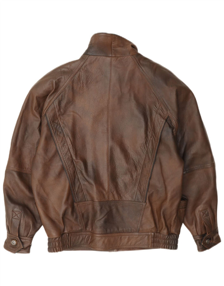 Vintage Γυναικείο Δερμάτινο Μπουφάν EU 40 Medium Brown