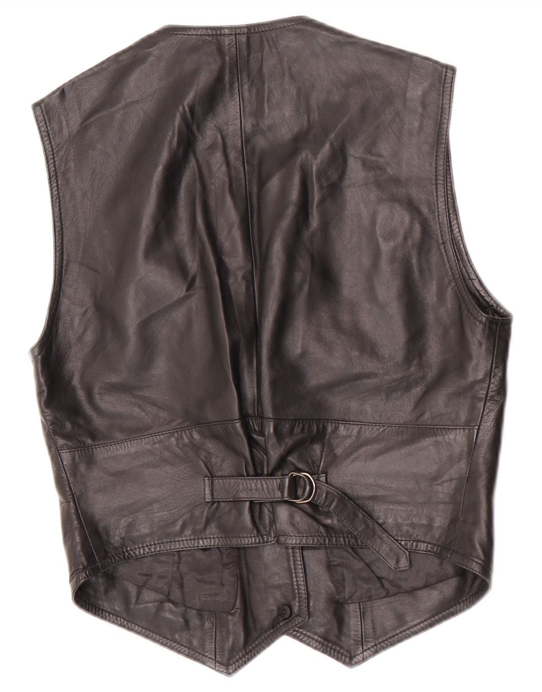 Maxime Γυναικείο Crop Δερμάτινο Γιλέκο IT 44 Medium Μαύρο