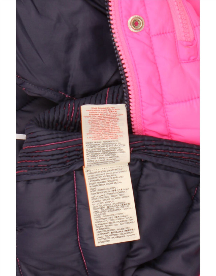 Superdry γυναικείο μπουφάν με κουκούλα UK 14 μεγάλο ροζ πολυεστέρας