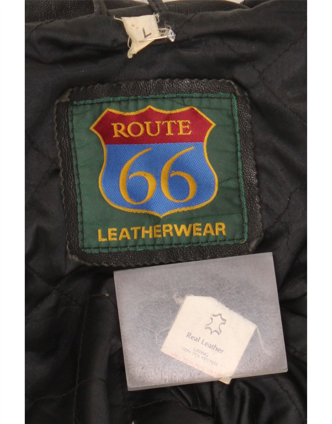 Route 66 Mens Leather Jacket UK 40 Large Black Leather