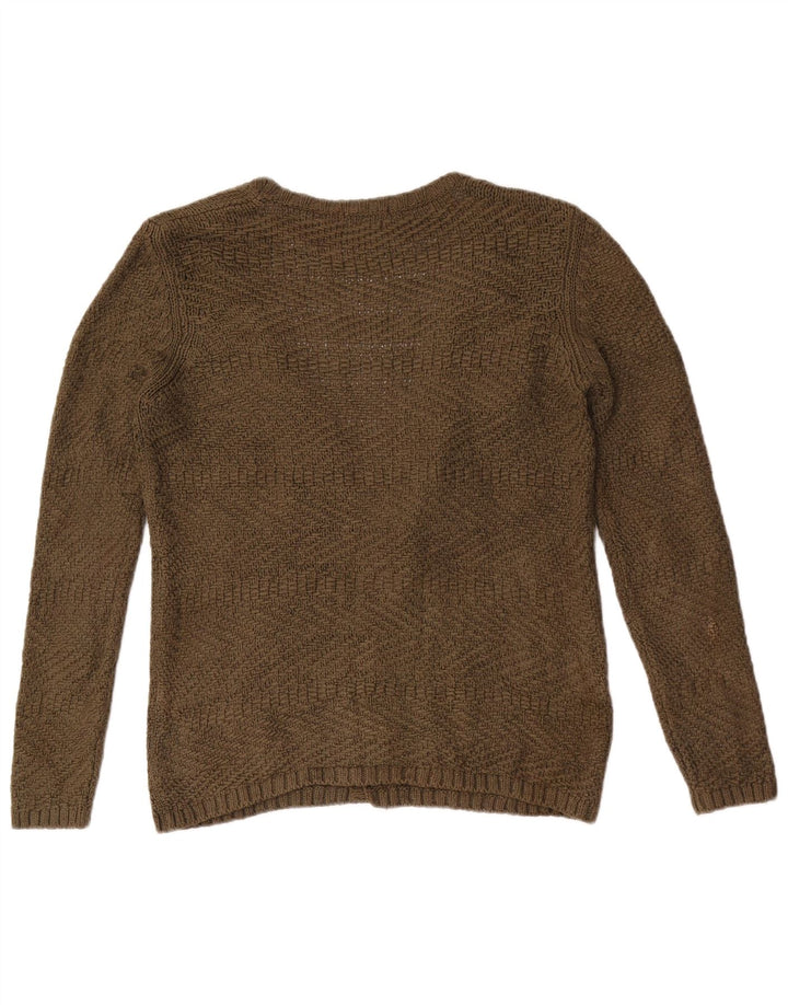 Massimo Dutti Γυναικείο ανοιχτό πουλόβερ ζακέτα UK 12 Medium Khaki