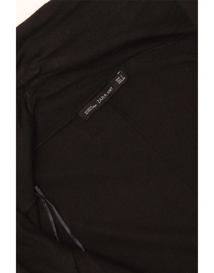 Zara Γυναικείο ανοιχτό πουλόβερ UK 14 Large Black