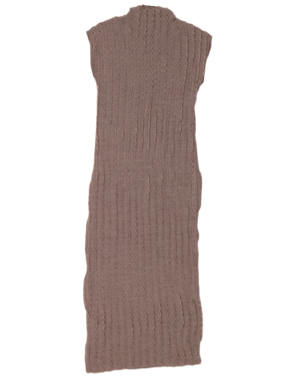 Zara Γυναικείο Maxi Αμάνικο Φόρεμα UK 12 Medium Grey