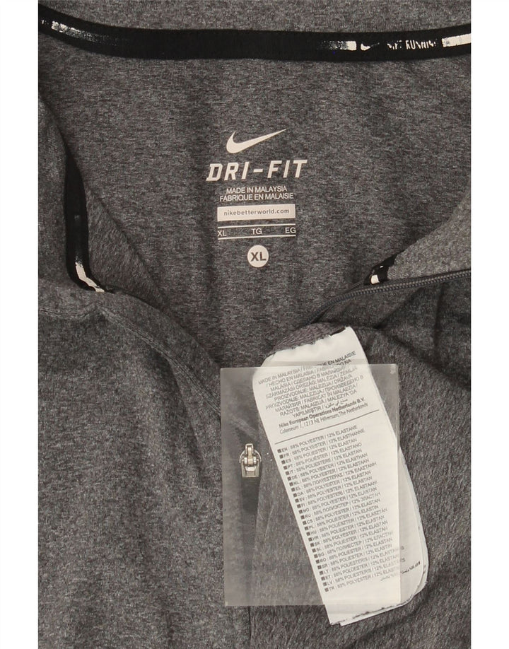 Μακρυμάνικο μπλουζάκι Nike ανδρικό Dri Fit με φερμουάρ XL πολυεστέρας