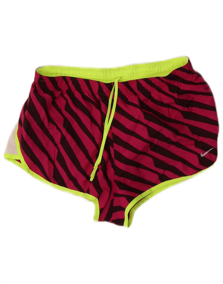 Γυναικείο αθλητικό σορτς Nike Dri Fit UK 14 μεσαίου ροζ ριγέ πολυεστέρα