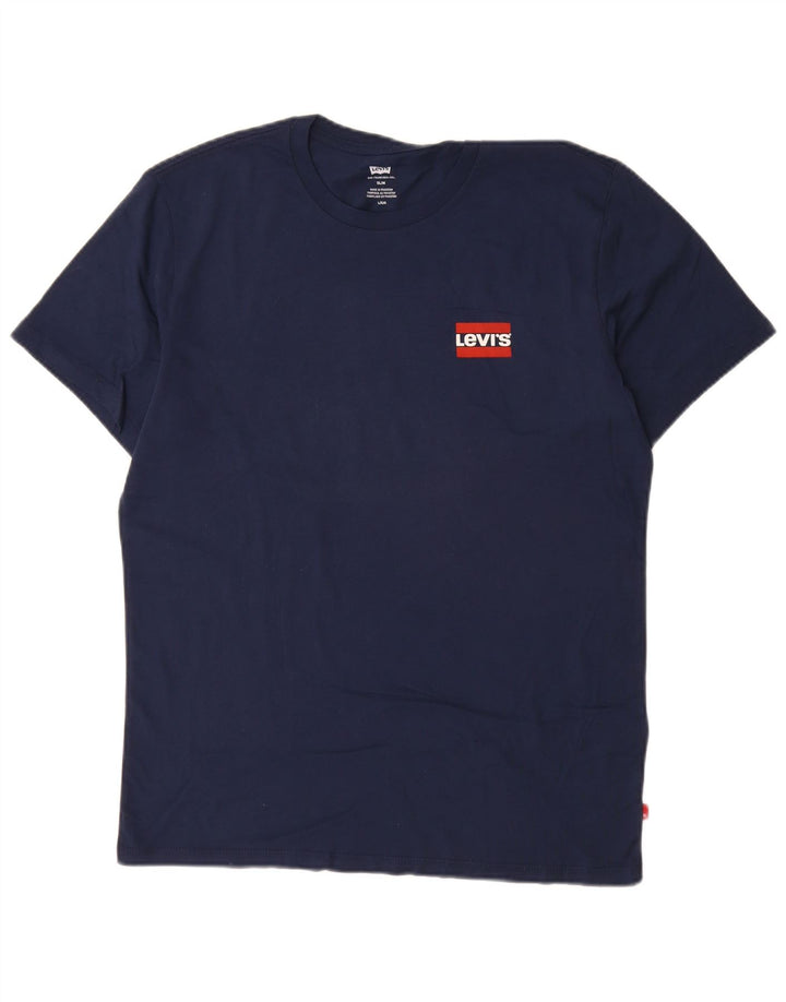 Ανδρικό T-shirt Levi's Slim Top Large Navy Blue από βαμβάκι