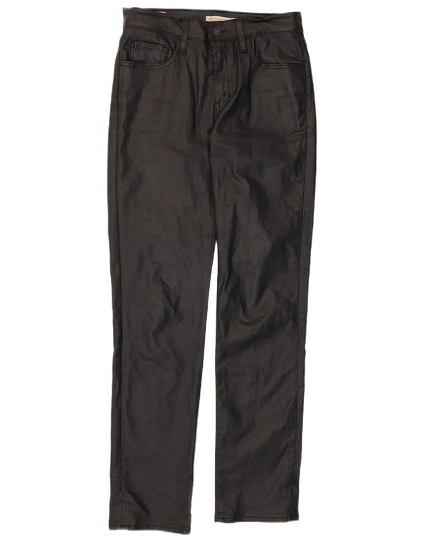 Levi's Womens 721 Waxed Straight Παντελόνι W28 L31 Μαύρο βαμβακερό