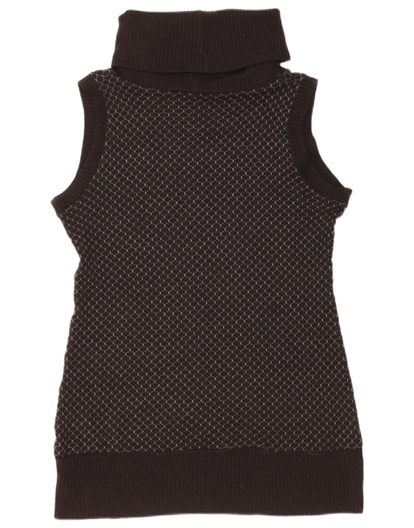 PIAZZA ITALIA Γυναικείο γιλέκο με ρολό λαιμόκοψη Tank Top UK 16 Large Black Geometric