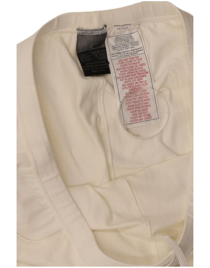 Γυναικεία φόρμα Nike Flare Παντελόνια UK 14/16 Large Off White Nylon