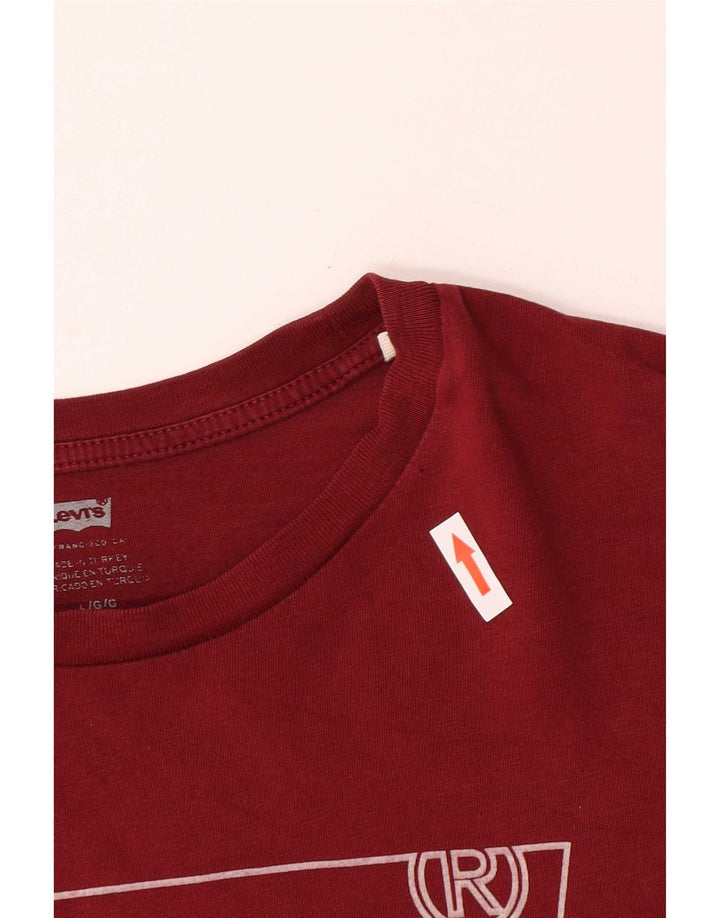 Ανδρικό γραφικό T-Shirt Levi's Top μεγάλο κόκκινο βαμβακερό