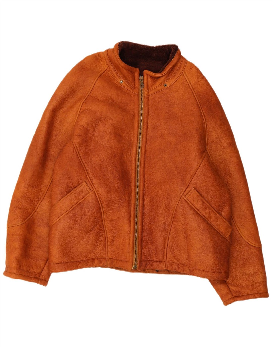 Vintage Γυναικείο Shearling Jacket UK 12 Medium Brown