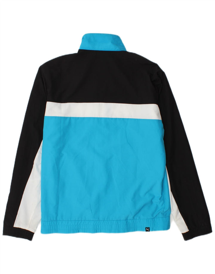 PUMA Mens Tracksuit Top Jacket Small Blue Colourblock