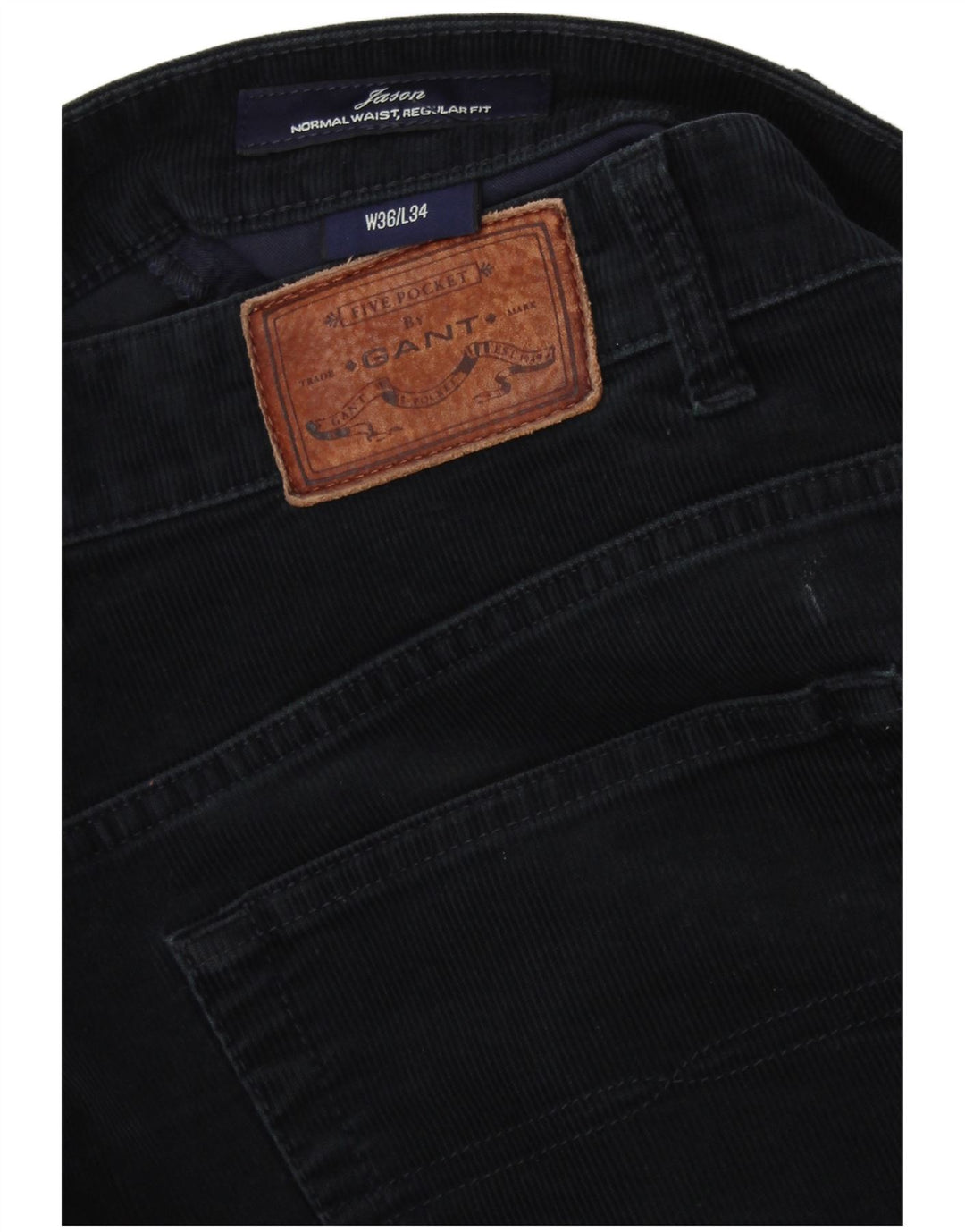GANT Ανδρικό Jason Παντελόνι Regular Fit Κοτλέ W36 L34 Navy Blue Cotton