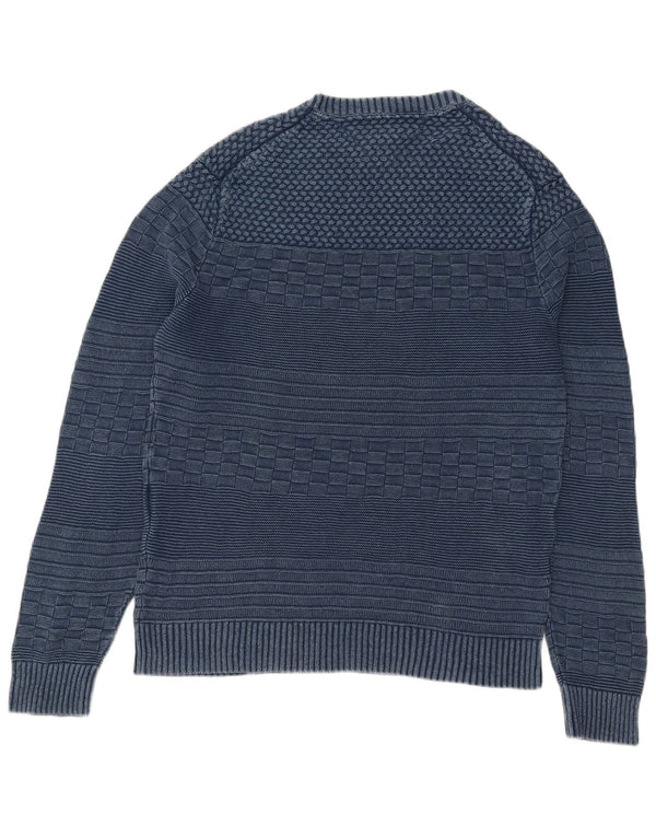 Tommy Hilfiger Ανδρικό πουλόβερ με λαιμόκοψη 2XL μπλε γεωμετρικό λινό