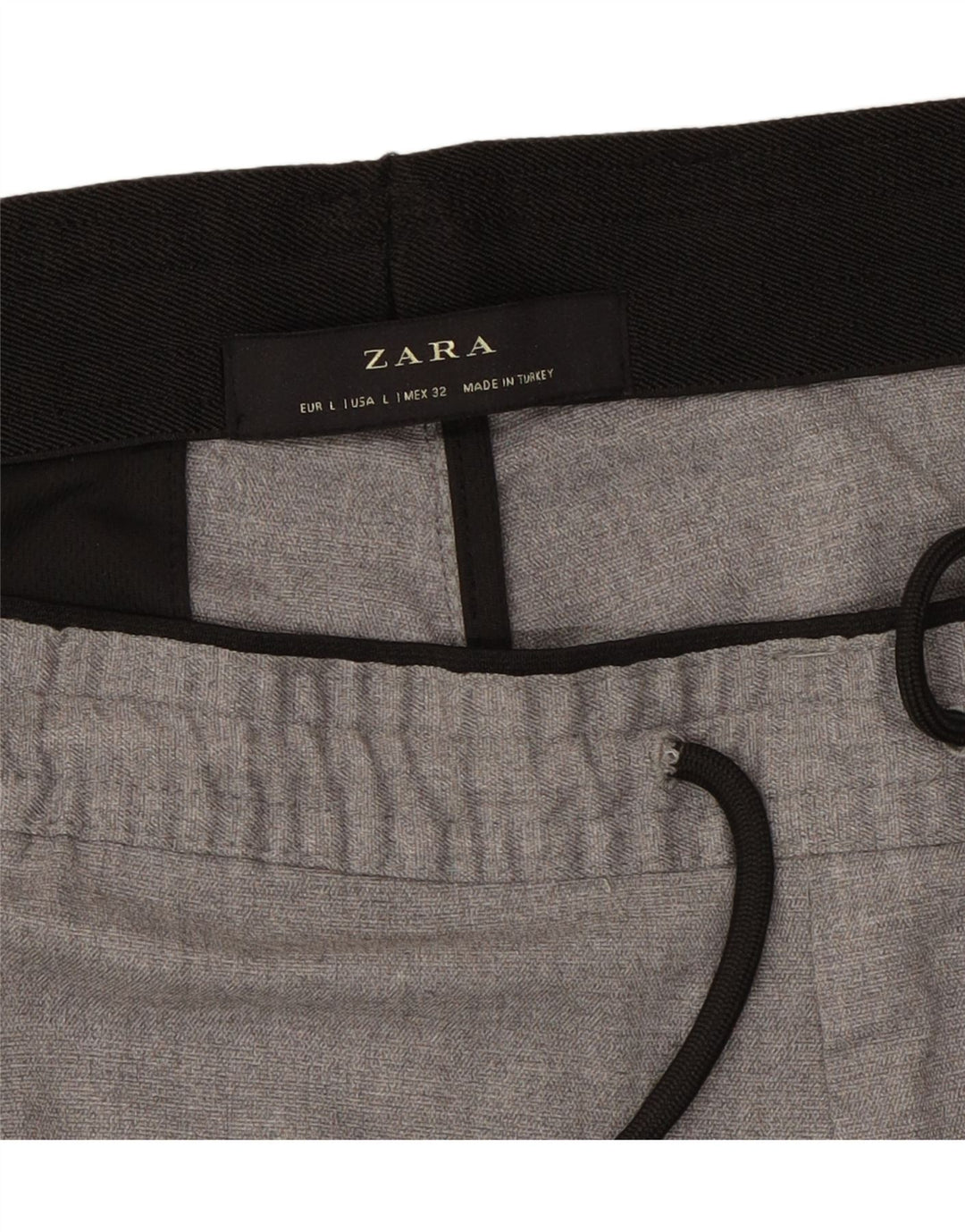 ZARA Womens Joggers Cropped Trousers Large W34 L25 Grey Vintage Zara and Second-Hand Zara from Messina Hembry 