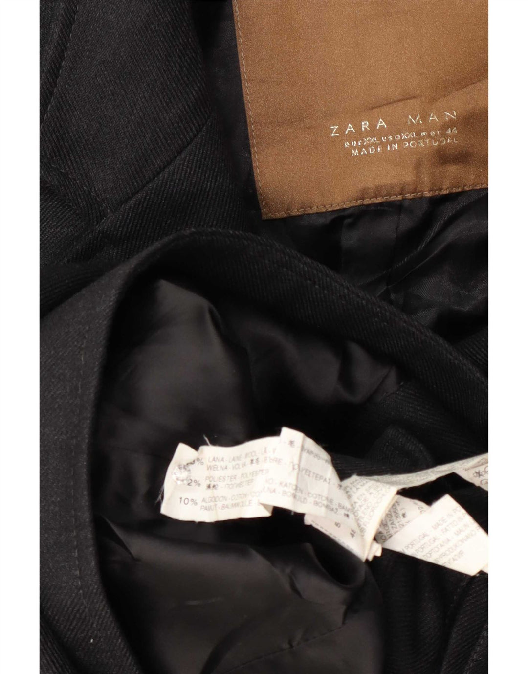 Zara Ανδρικό Πανωφόρι UK 44 2XL Navy Blue Wool