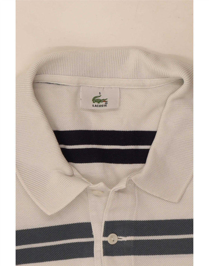 Lacoste Ανδρικό Πόλο Μπλουζάκι Νούμερο 5 Μεγάλο Λευκό Ριγέ