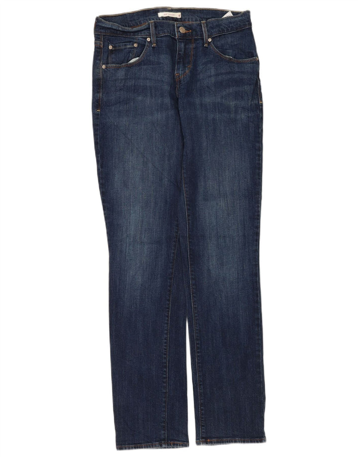 Levi's Womens 505 Straight Jeans W28 L32 Blue Cotton