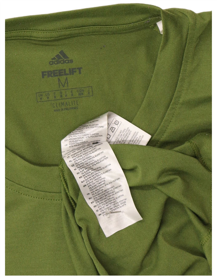 Ανδρικό T-Shirt Climalite Adidas Top Μεσαίο Πράσινο Πολυεστέρας