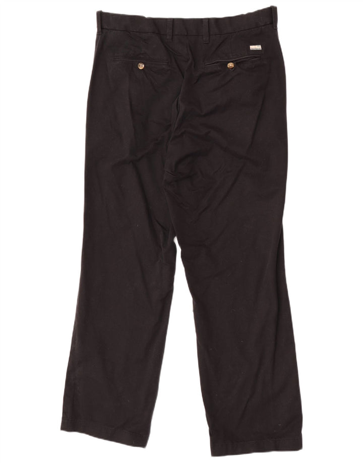 Marks & Spencer Ανδρικό Παντελόνι Chino Straight Blue Harbour W32 L29 Μαύρο