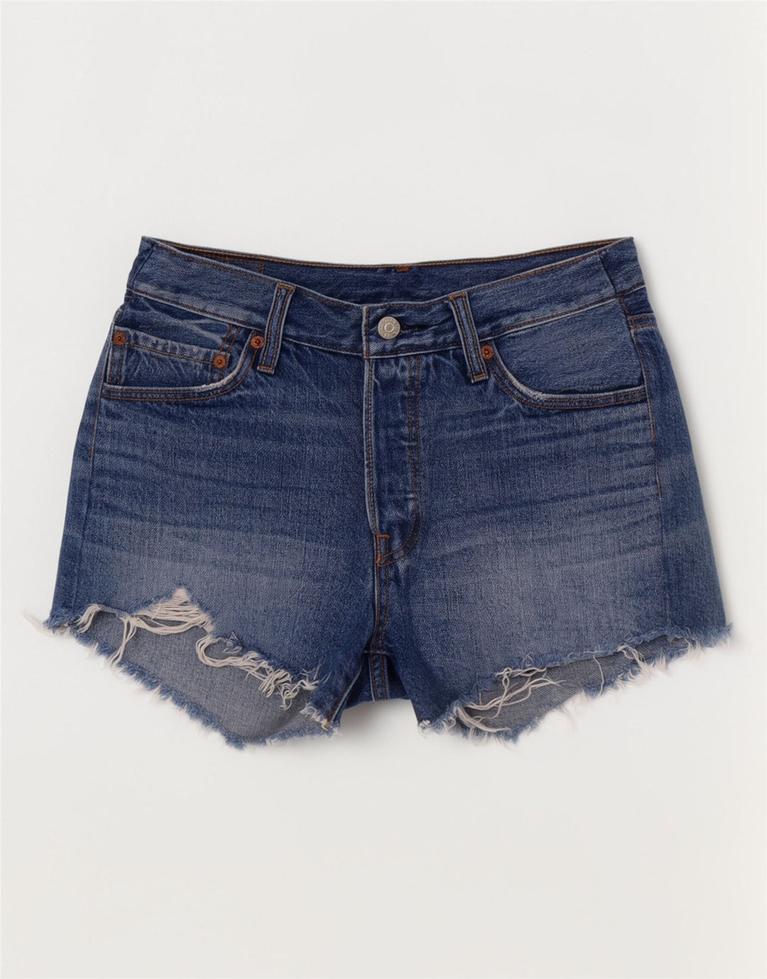 Γυναικείο σορτς Levi's 501 τζιν W28 μεσαίο μπλε βαμβακερό