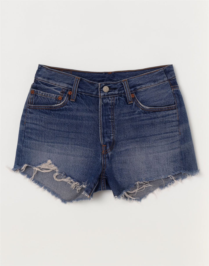 Γυναικείο σορτς Levi's 501 τζιν W28 μεσαίο μπλε βαμβακερό